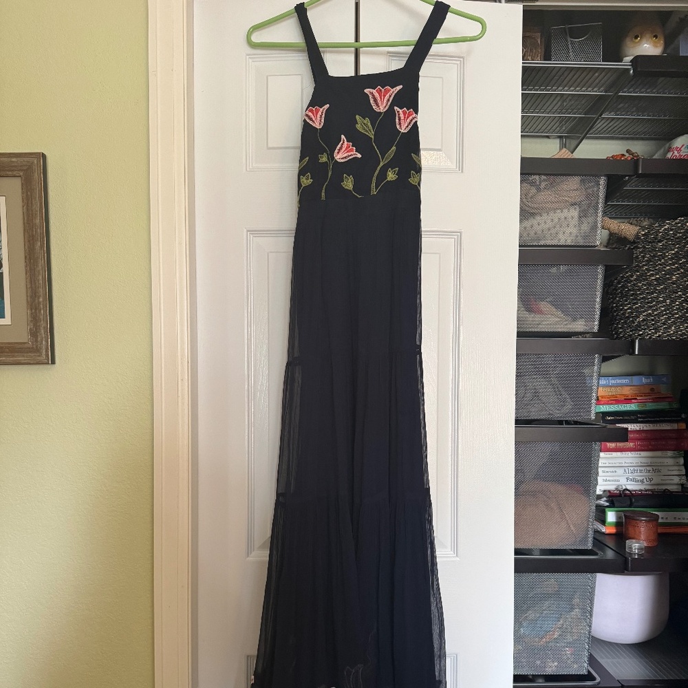 Anthropologie tulipan floreat maxi dress